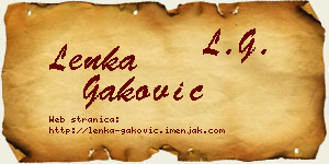 Lenka Gaković vizit kartica